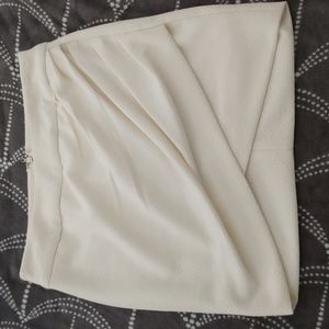Cream mini skirt